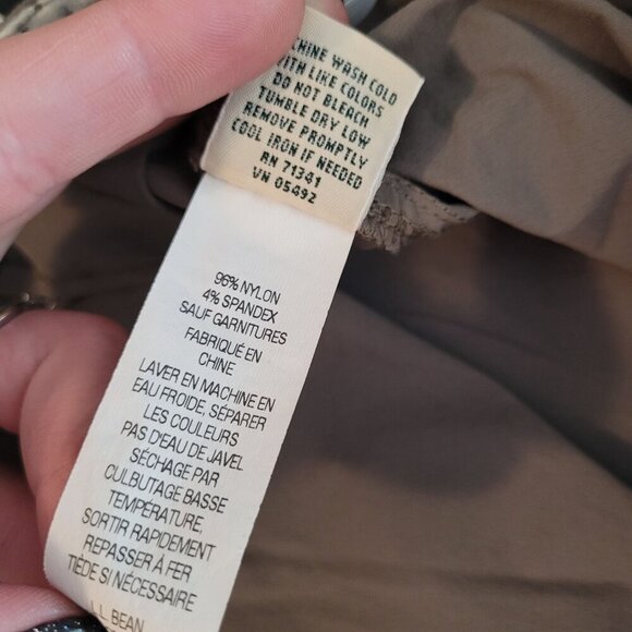 LL bean womens 8 brown skort zip pockets adjustable waist no stretch athleisure - Picture 5 of 11